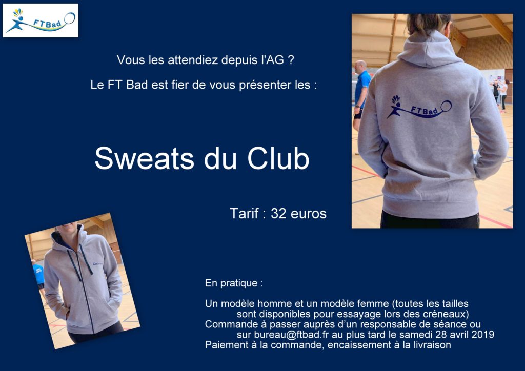 Nouveauté : Sweats
