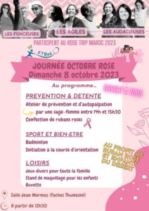 Dimanche 8 octobre – OCTOBRE ROSE