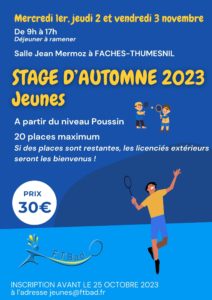 Stage d’Automne pour les Jeunes